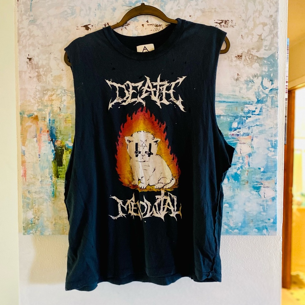 UNIF Death Meowtal Muscle Tee